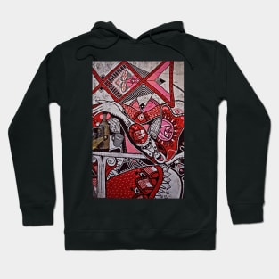 Graffiti in Red, White and Black Hoodie